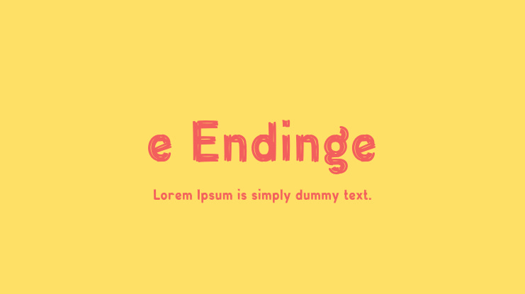 e Endinge Font