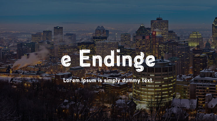 e Endinge Font