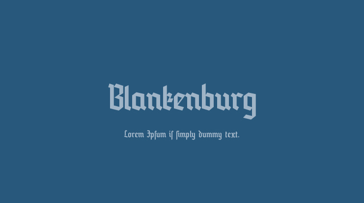 Blankenburg Font