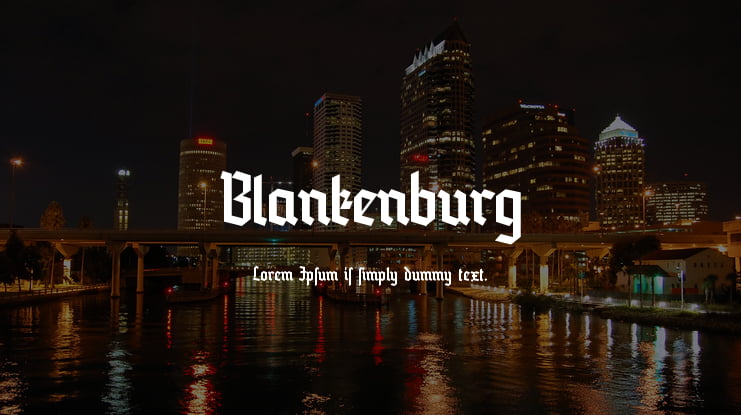 Blankenburg Font