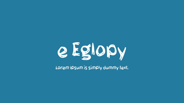 e Eglopy Font