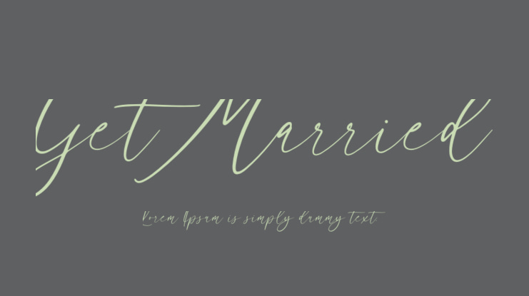 Get Married Font