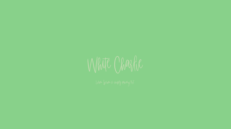 White Charlie Font