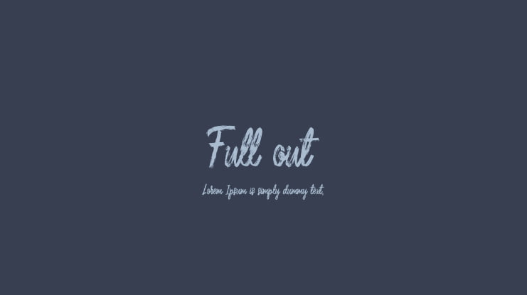Full out Font