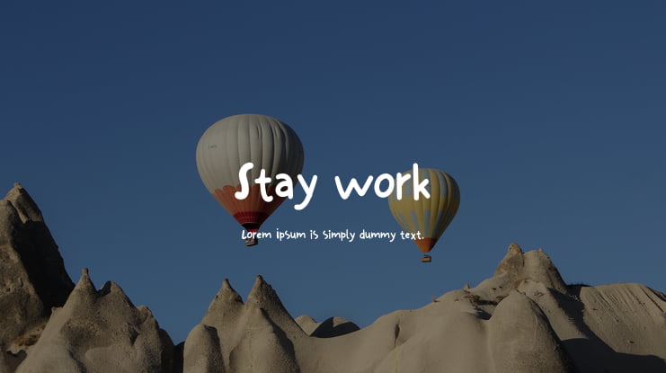 Stay work Font Family