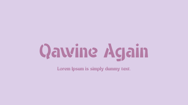 Qawine Again Font