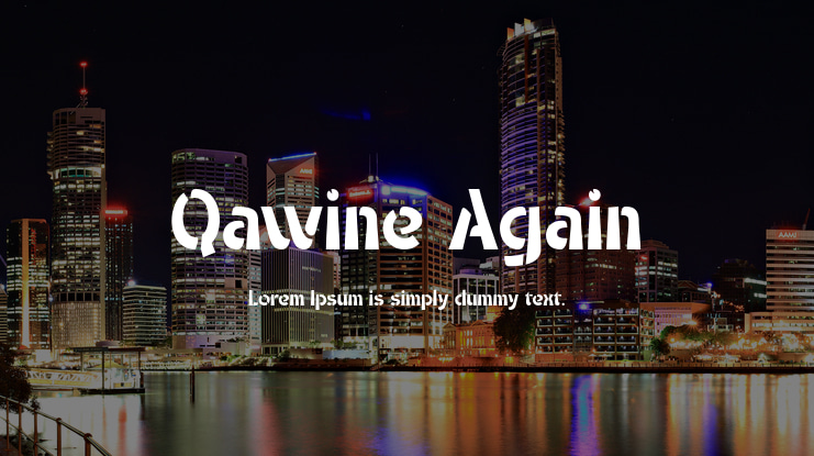 Qawine Again Font