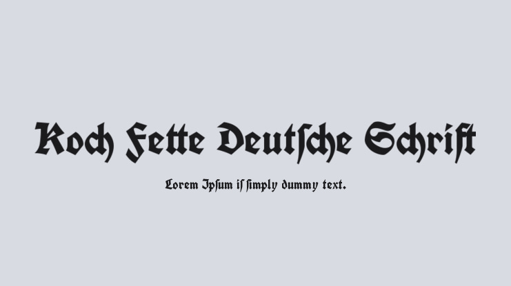 Koch Fette Deutsche Schrift Font