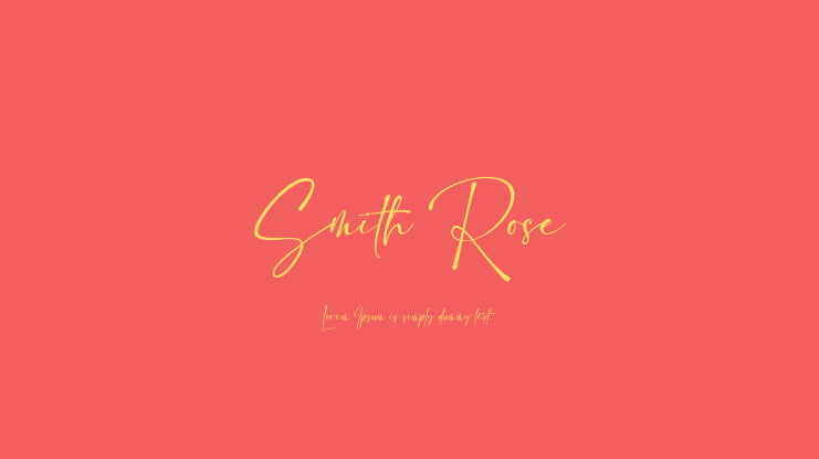 Smith Rose Font