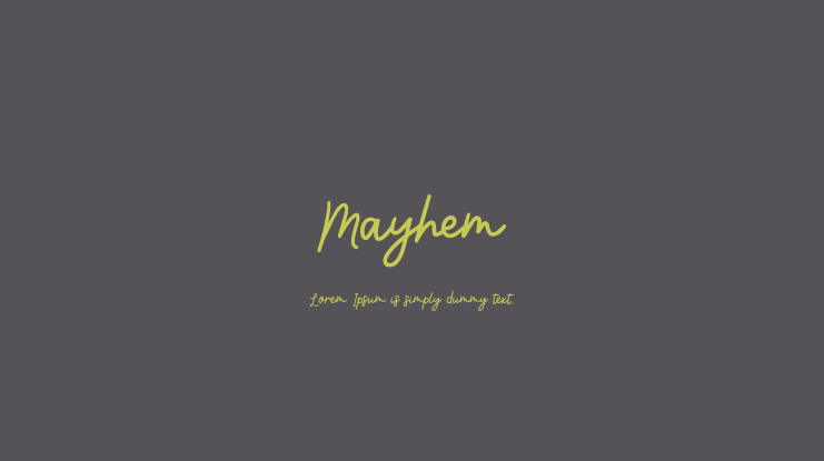 Mayhem Font