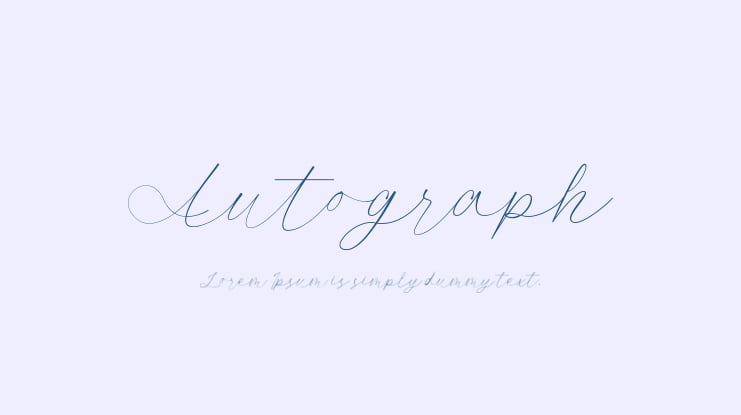 Autograph Font