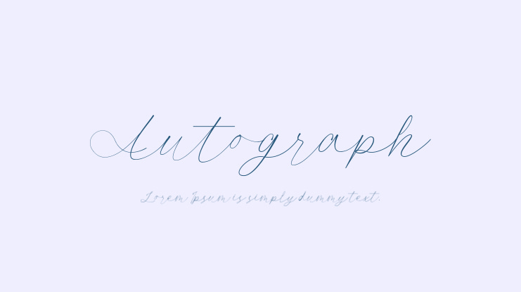 Autograph Font