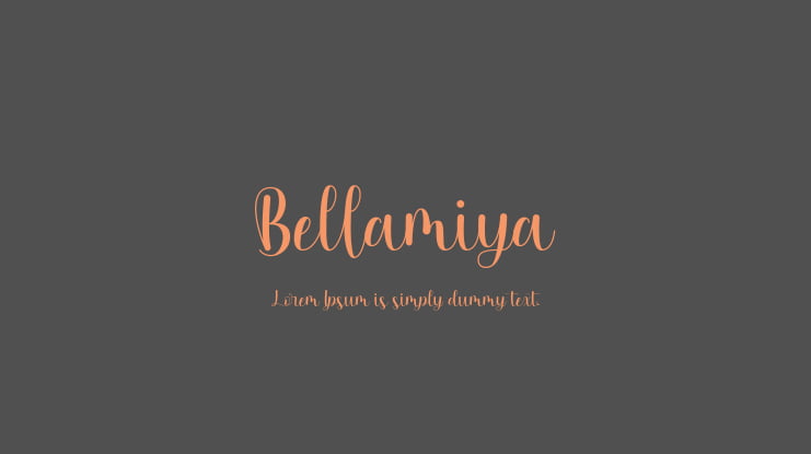 Bellamiya Font