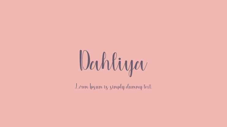 Dahliya Font