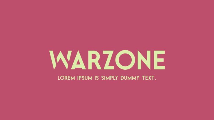 Warzone Font