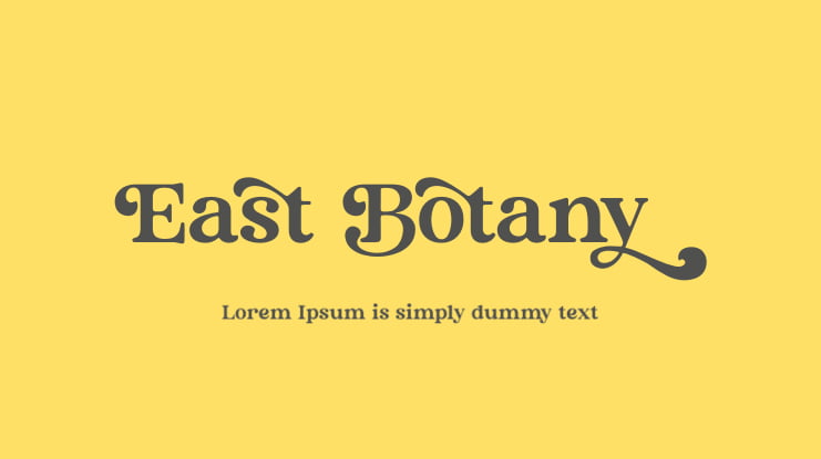 East Botany Font