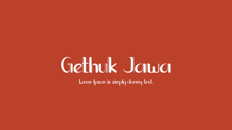 Gethuk Jawa Font