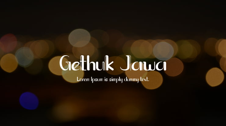 Gethuk Jawa Font