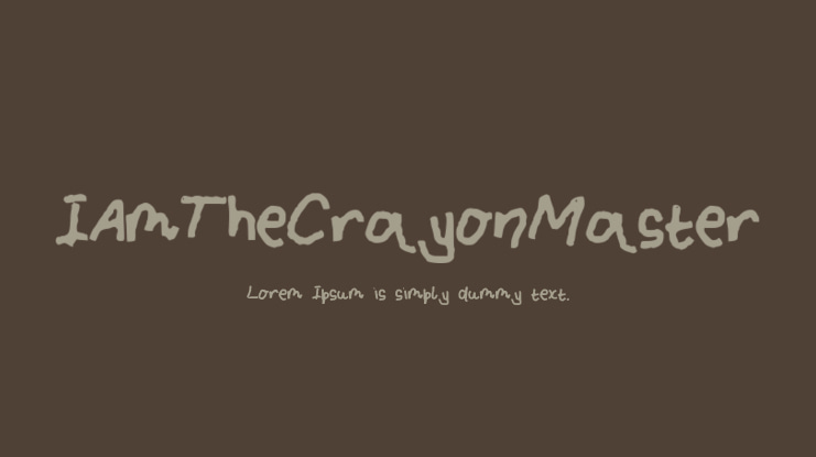 IAmTheCrayonMaster Font