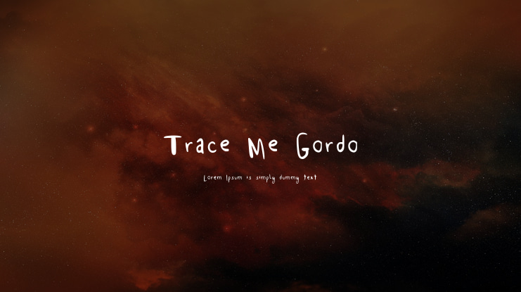 Trace Me Gordo Font