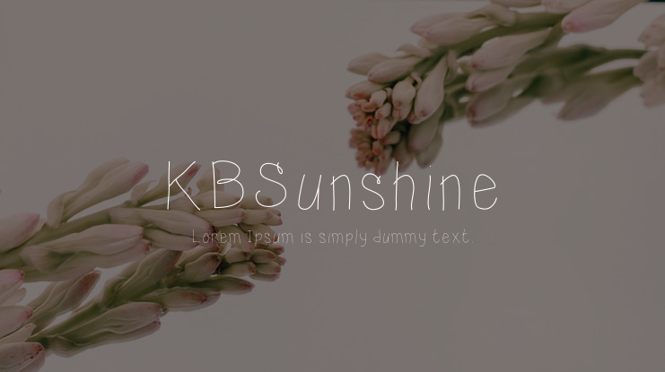 KBSunshine Font Family