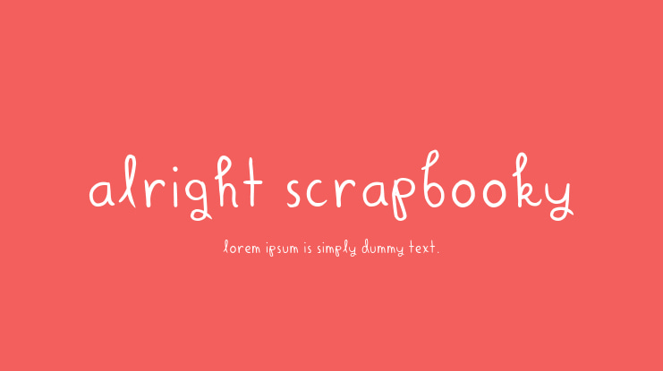 Alright Scrapbooky Font