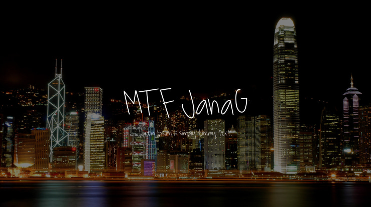 MTF JanaG Font