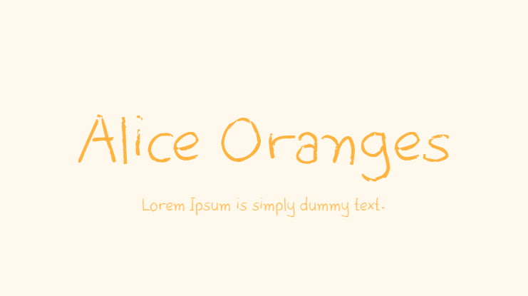 Alice Oranges Font
