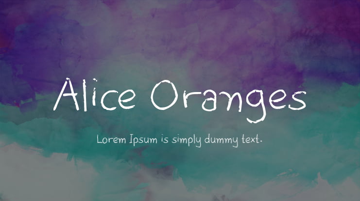 Alice Oranges Font