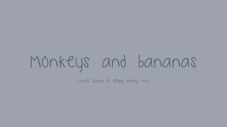 monkeys and bananas Font