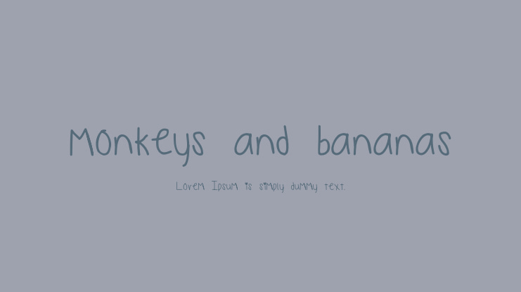 monkeys and bananas Font