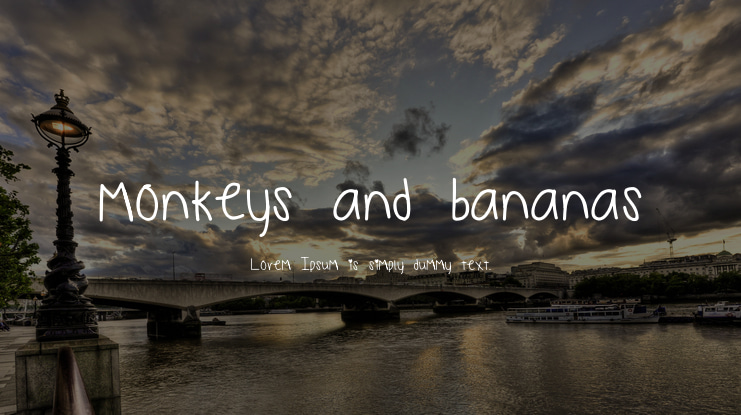 monkeys and bananas Font