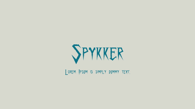 Spykker Font