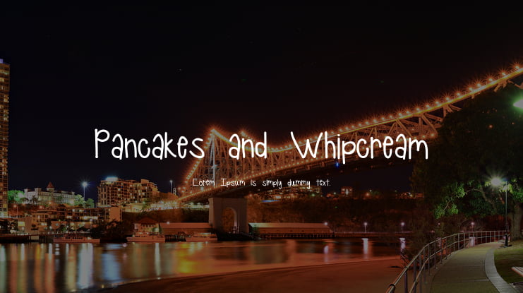 Pancakes and Whipcream Font