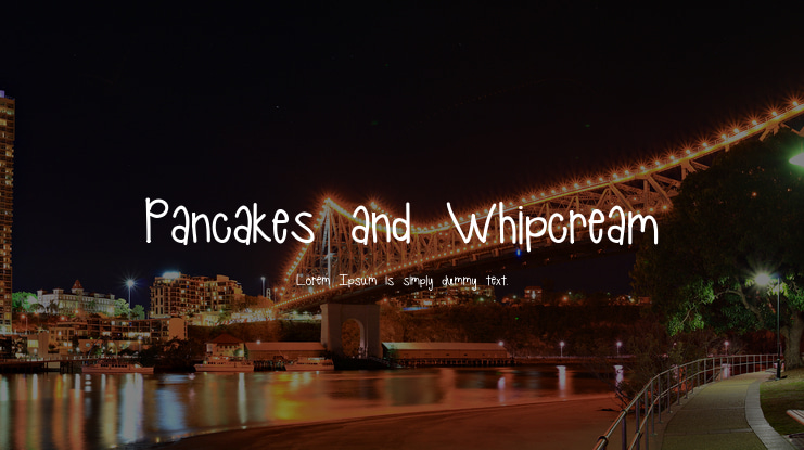 Pancakes and Whipcream Font