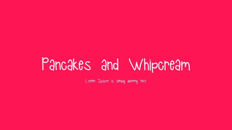 Pancakes and Whipcream Font