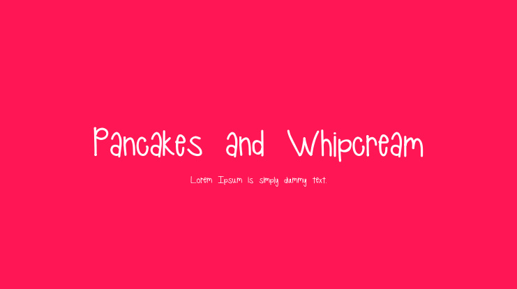Pancakes and Whipcream Font