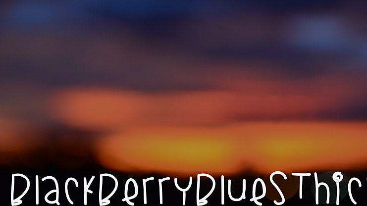 BlackberryBluesThick Font