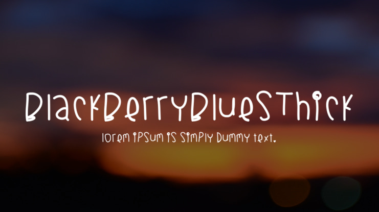 BlackberryBluesThick Font