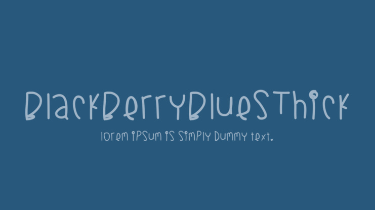 BlackberryBluesThick Font
