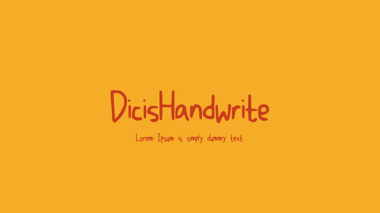 DicisHandwrite Font