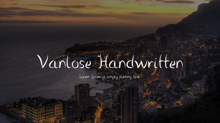 Vanlose Handwritten Font