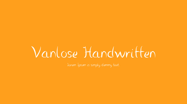 Vanlose Handwritten Font