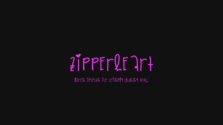ZipperHeart Font