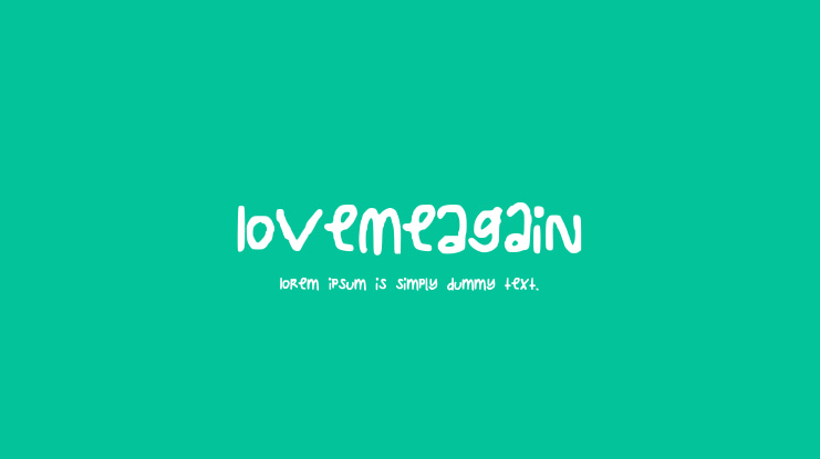 LoveMeAgain Font