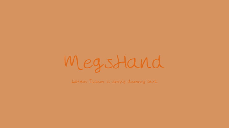 MegsHand Font