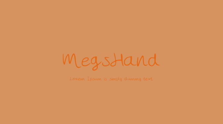 MegsHand Font