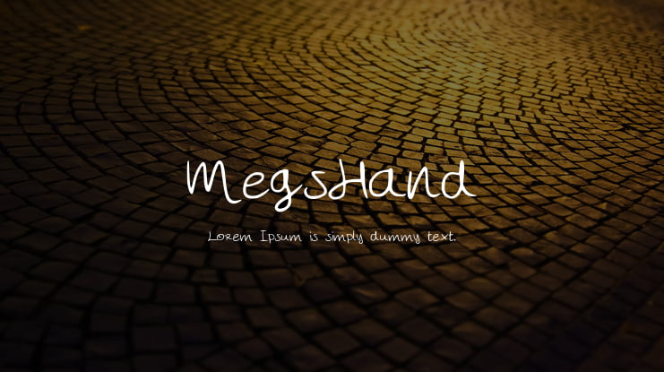 MegsHand Font