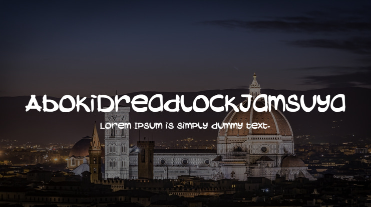 AbokiDreadlockJamSuya Font