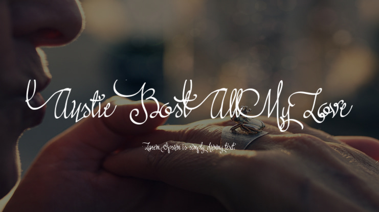 Austie Bost All My Love Font